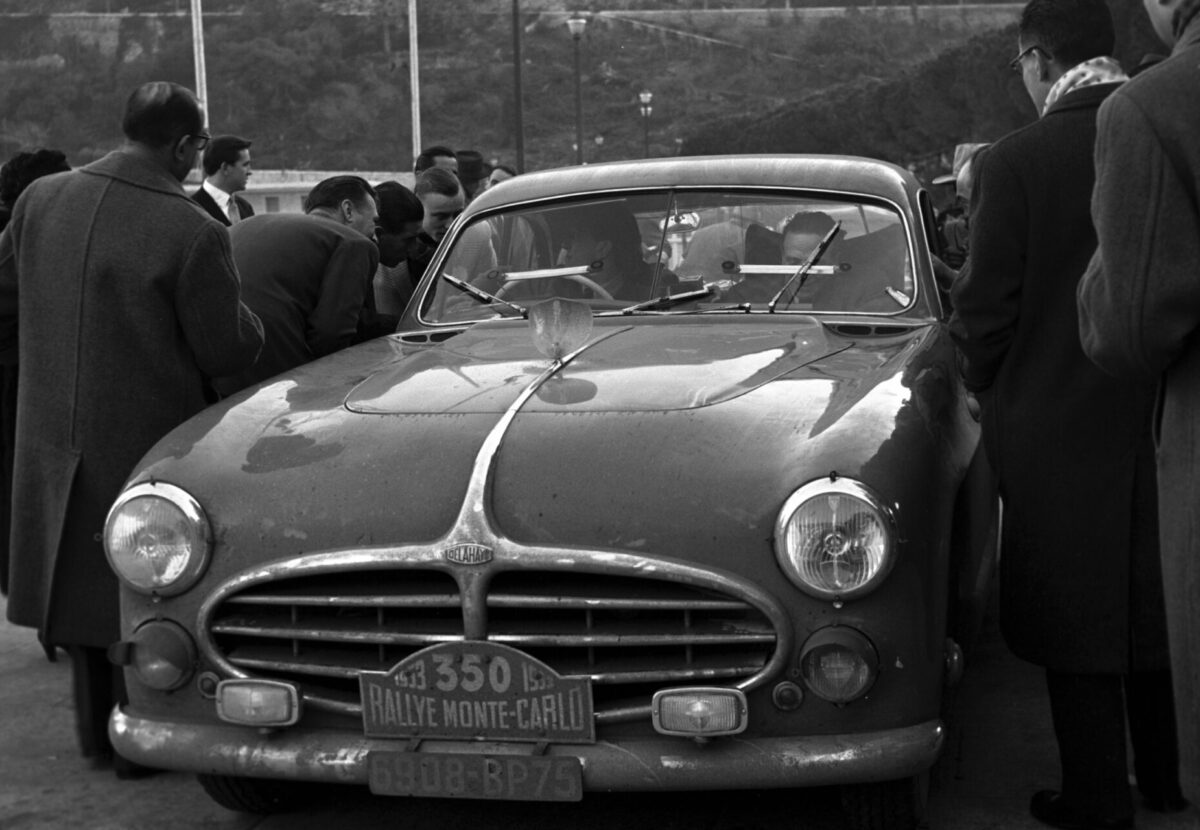 No 350 Ghesquiere/Faure on Delahaye 235 MS, 30th. Rallye Monte Carlo 1953